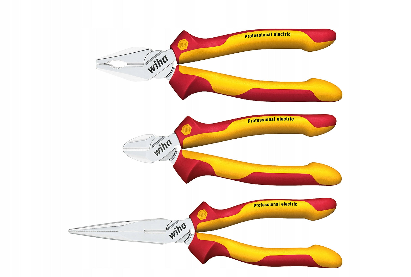 SET OF PLIERS PROFESIONAL ELECTRIC VDE 3 PIECES / ORIGINAL WIHA 26852 Manufacturer code 26852
