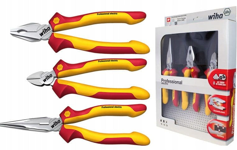 SET OF PLIERS PROFESIONAL ELECTRIC VDE 3 PIECES / ORIGINAL WIHA 26852 Packaging status original