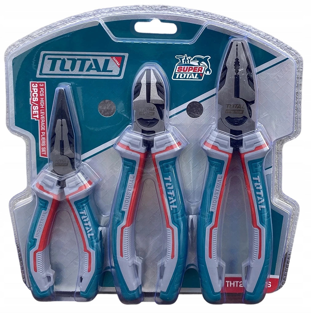 SET OF PLIERS - SIDE CUTTING PLIERS, PLIERS, ELONGATED 3 PIECES Brand Total