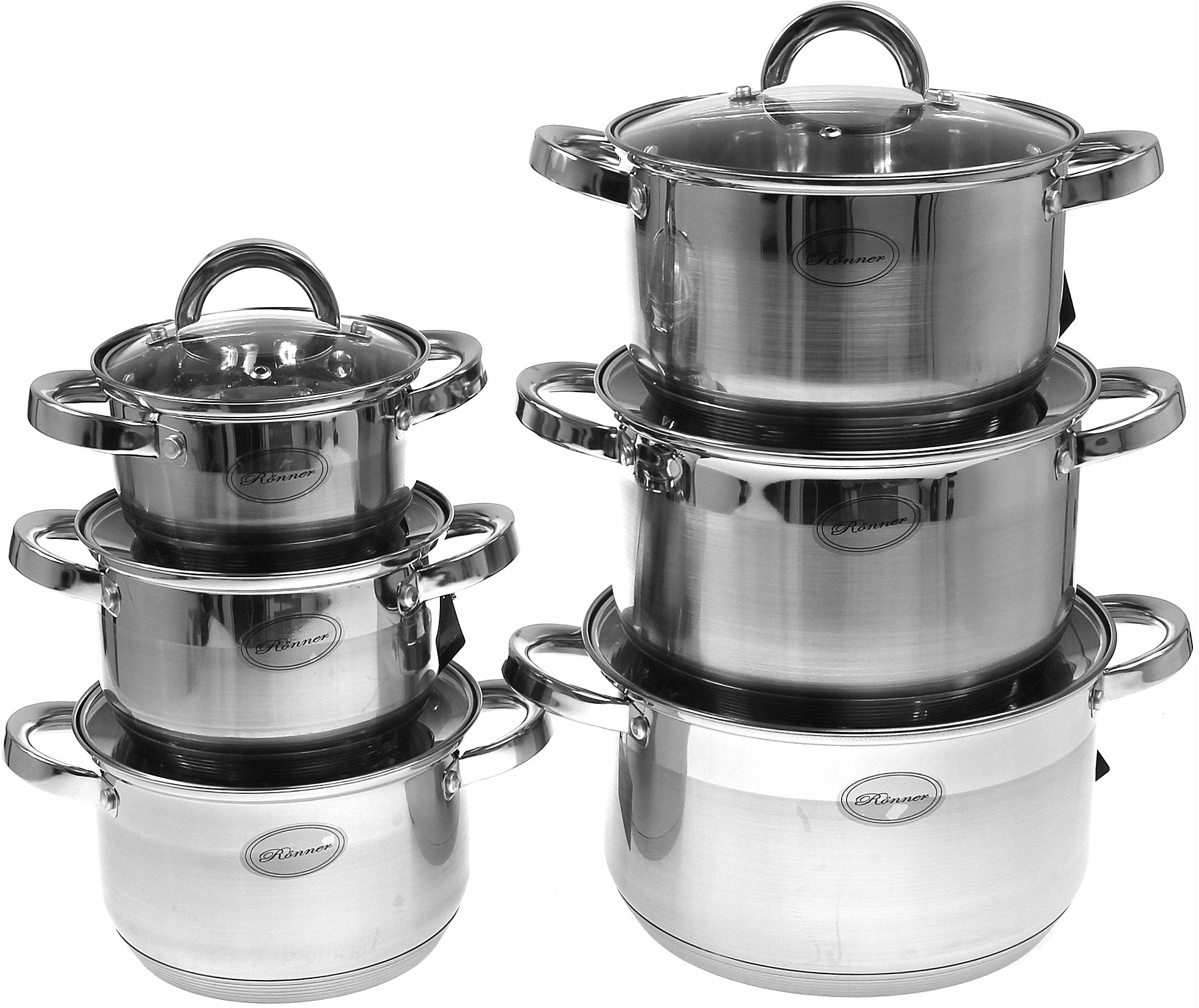 SET OF POTS 12 el SET OF POTS INDUCTION Gas 7 layers BOTTOM