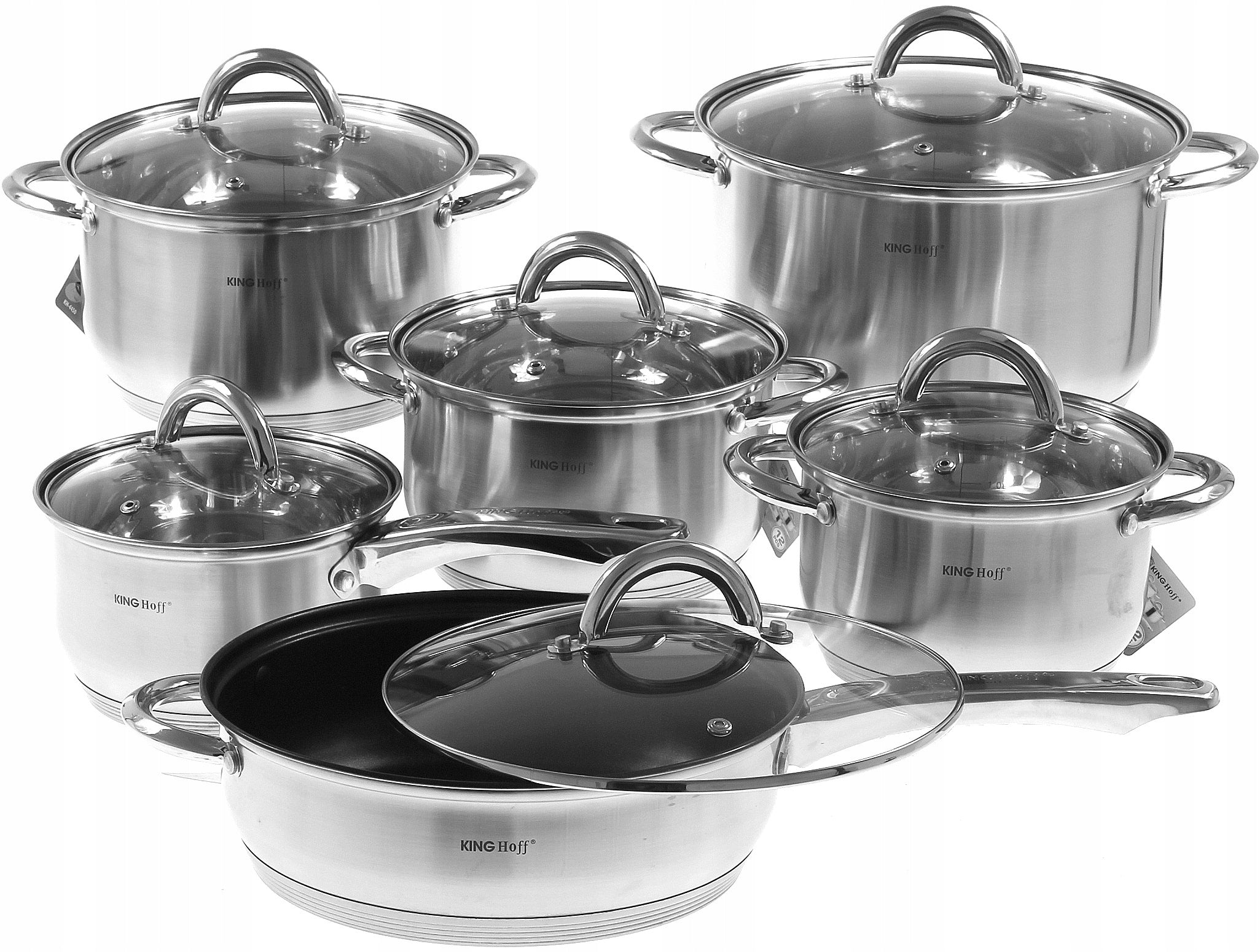 SET OF POTS 12el Set OF POTS INDUCTION Gas KING Hoff