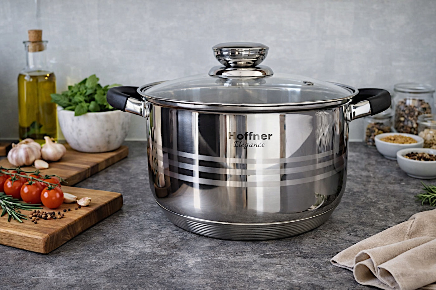 SET OF POTS FOR INDUCTION / GAS STAINLESS STEEL POTS SET OF 8 EL. Number of items in the set 8