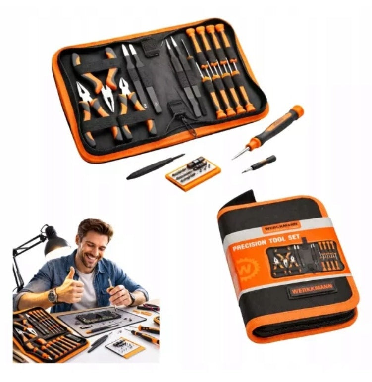 SET OF PRECISION TOOLS WERCKMANN 15 ELEMENTS IN CASE