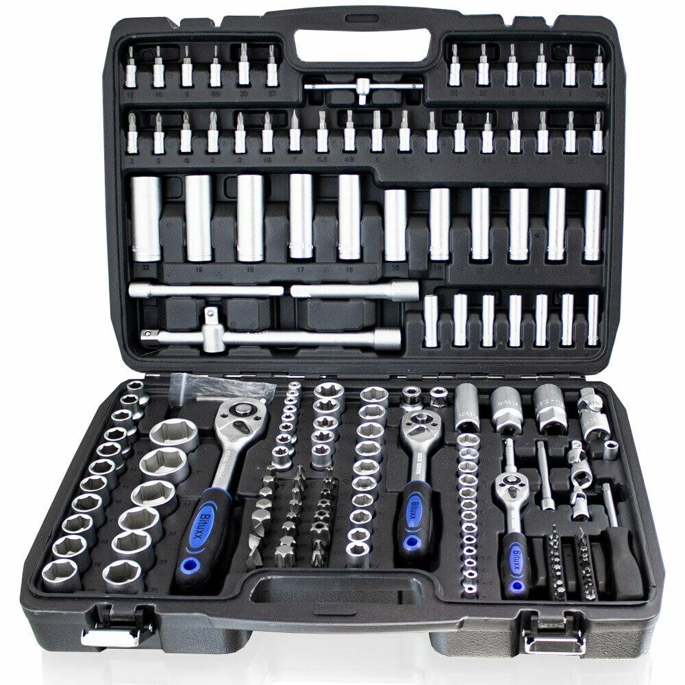 SET OF RATCHET TOOLS TORX SOCKET BITS 1/2 1/4 3/8 171 ELEMENTS Packaging status original
