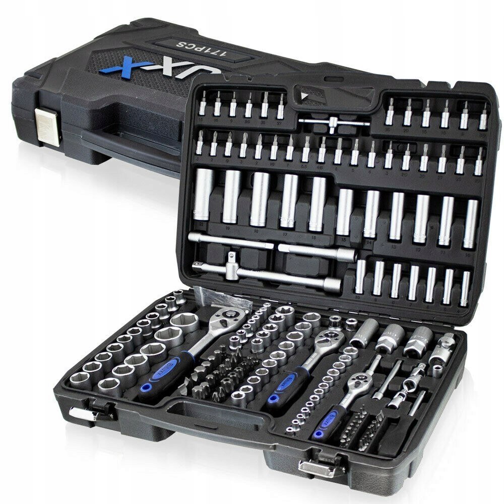 SET OF RATCHET TOOLS TORX SOCKET BITS 1/2 1/4 3/8 171 ELEMENTS