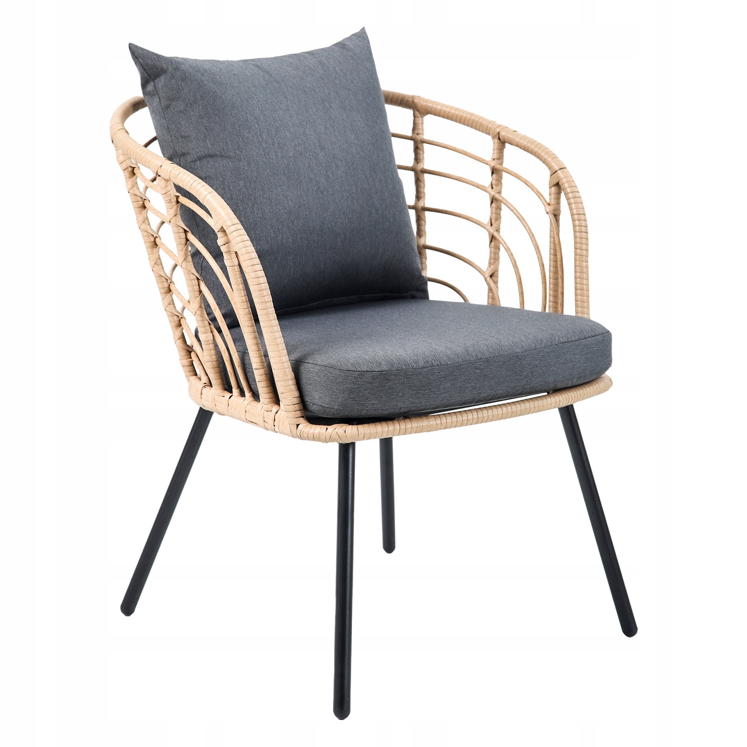 SET OF RATTAN GARDEN FURNITURE FOR BALCONY TERRACE VERONA PRO C.GRAY Number of items in the set 3