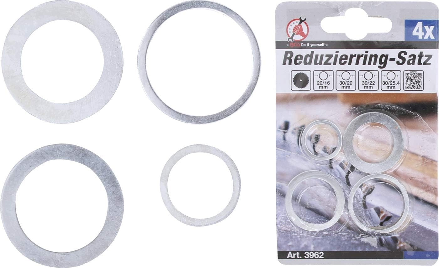 SET OF REDUCING RINGS FOR CIRCULAR SAWS 4 PCS. Manufacturer code PIERŚCIENIE REDUKCYJNE PIŁY TARCZOWE ZES