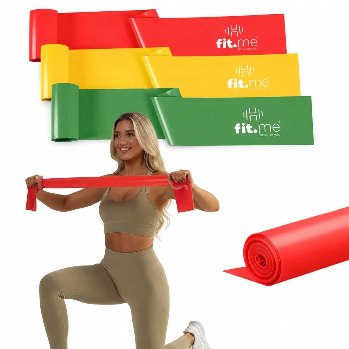 SET OF RESISTANCE BANDS FOR STRETCHING RUBBER POWERBAND RESISTANCE 5-11kg