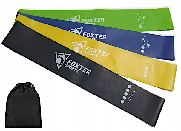 SET OF RESISTANCE RUBBER BANDS FOR FINTESS +ETUI EXERCISES