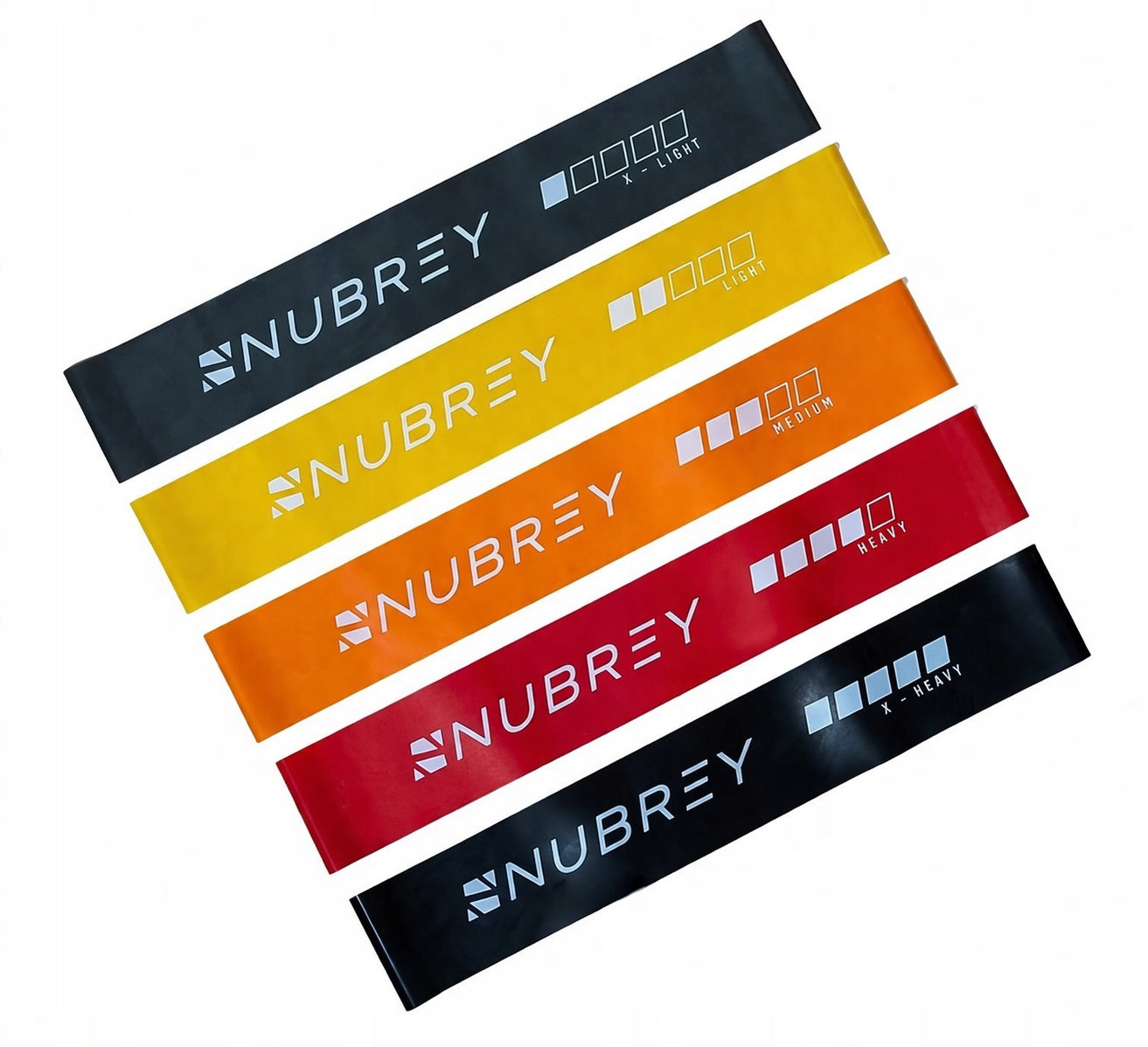 SET OF RESISTANCE RUBBERS 5 pcs FLEX BAND 5in1 RUBBERS FOR FITNESS EXERCISES Brand Nubrey