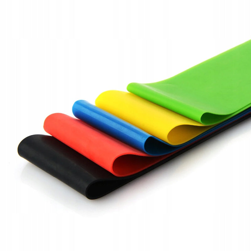 SET OF RESISTANCE RUBBERS 5PCS exercises multifunctional durable strength training