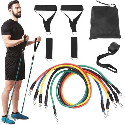 SET OF RESISTANCE RUBBERS FOR EXERCISE SET OF 5 FITNESS RUBBERS REHABILITATION