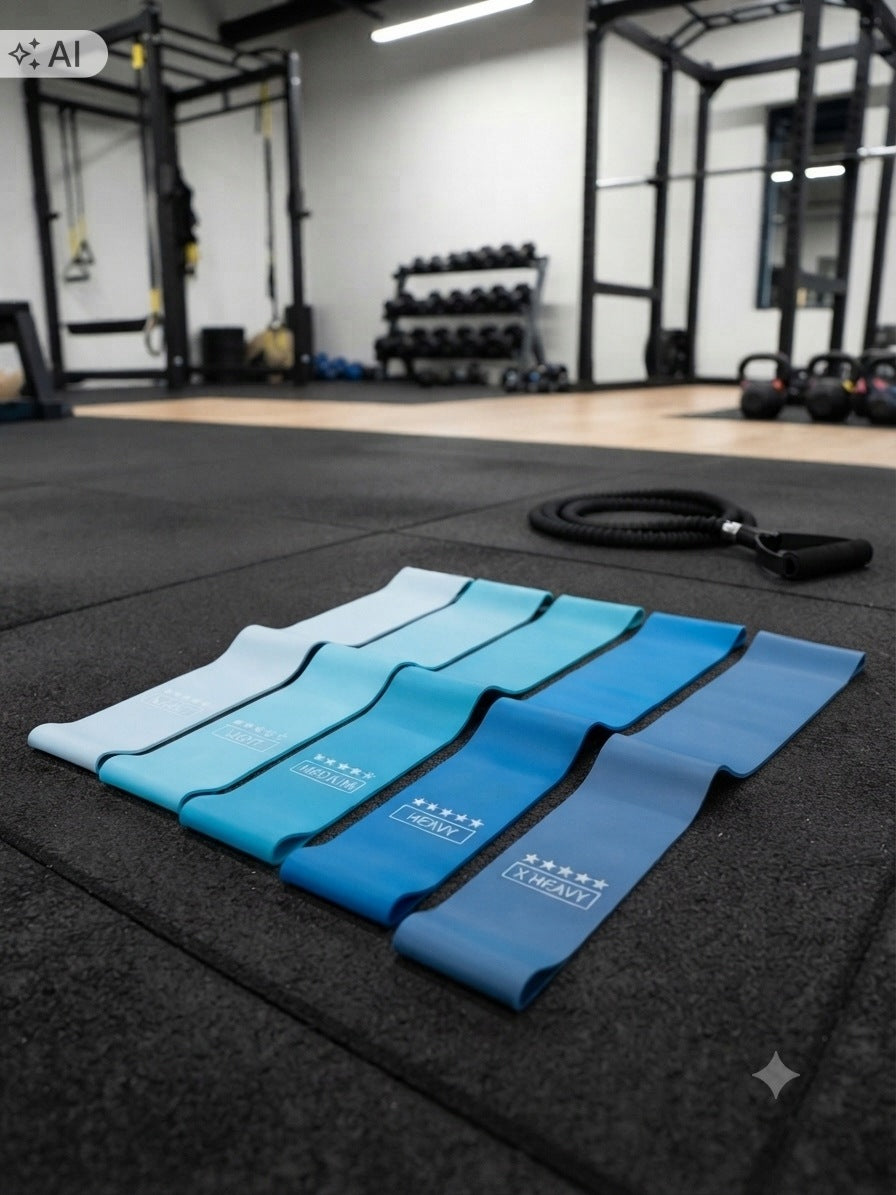 SET OF RESISTANCE RUBBERS FOR FITNESS EXERCISES 5 PCS COLORS Manufacturer code MINI POWER BAND ZESTAW 5 GUM OPOROWYCH PRO