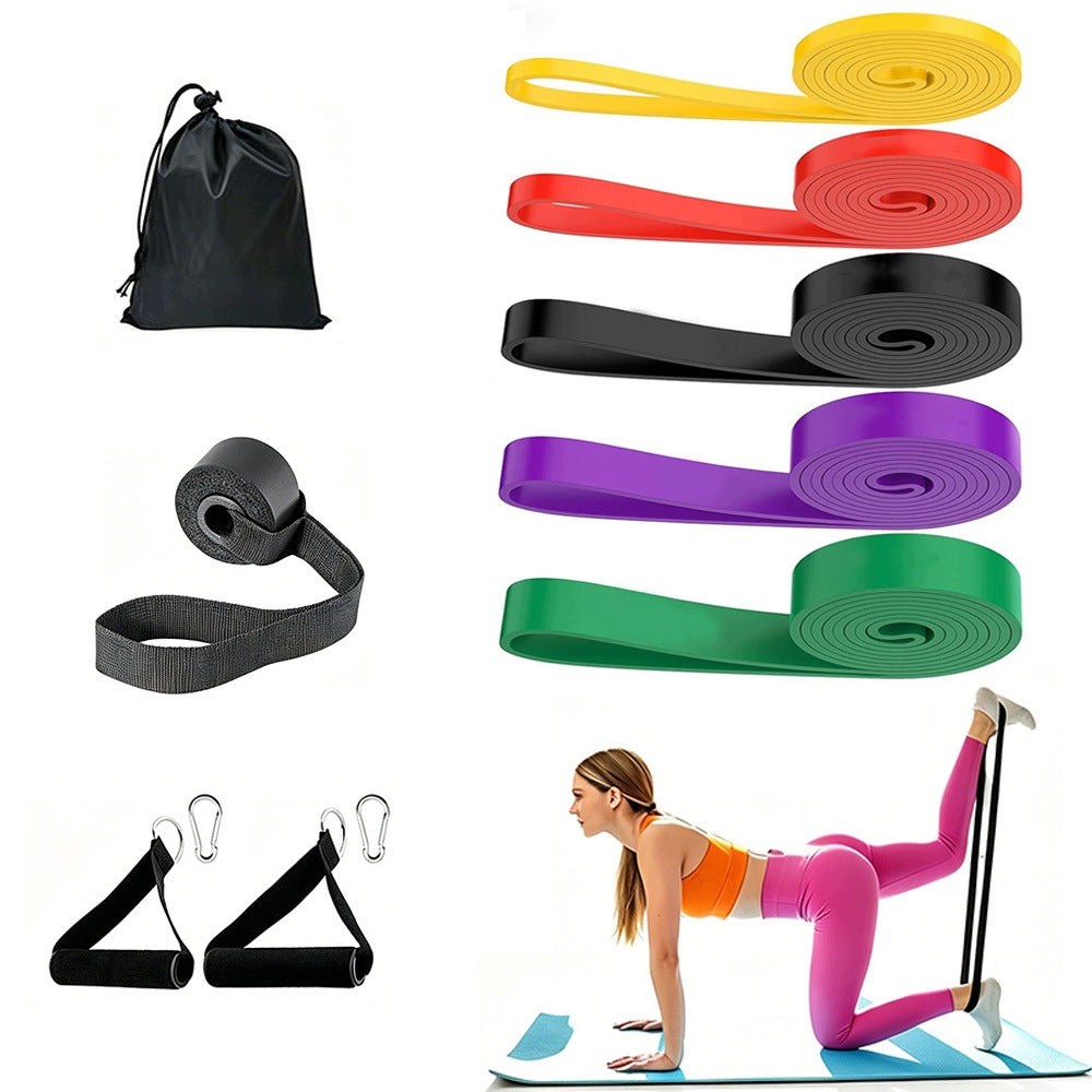 SET OF RESISTANCE RUBBERS FOR TRAINING STRETCHING EXERCISES 5 PCS MINI BAND STRONG