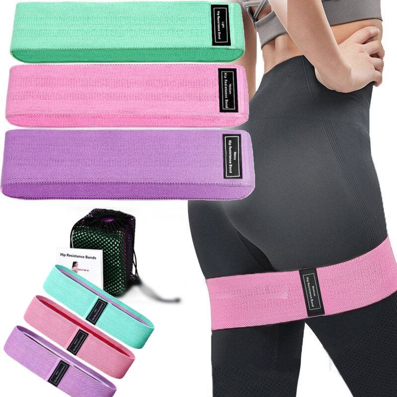 SET OF RESISTANCE RUBBERS RESISTANCE TAPES FOR FITNESS EXERCISE TRAINING 3PCS