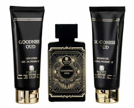 SET OF RIIFFS GOODNESS OUD 100ML EDP SHOWER GEL 100ML LOTION 100ML Brand Riiffs Perfumes