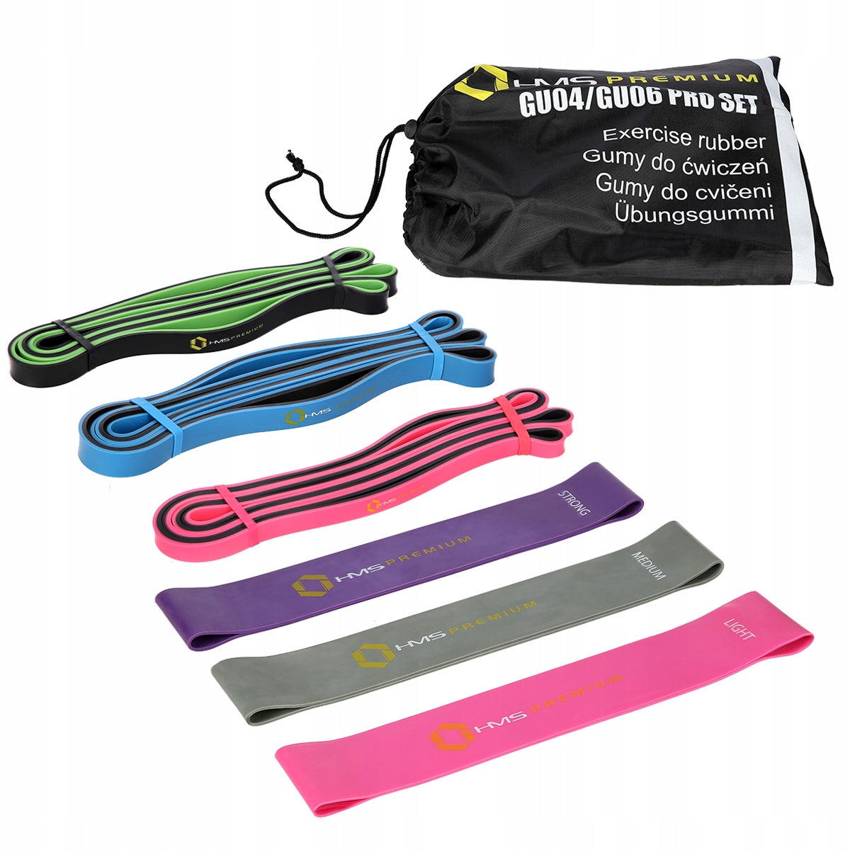 SET OF RUBBER FOR WARM-UP PULL-UP EXERCISES HMS