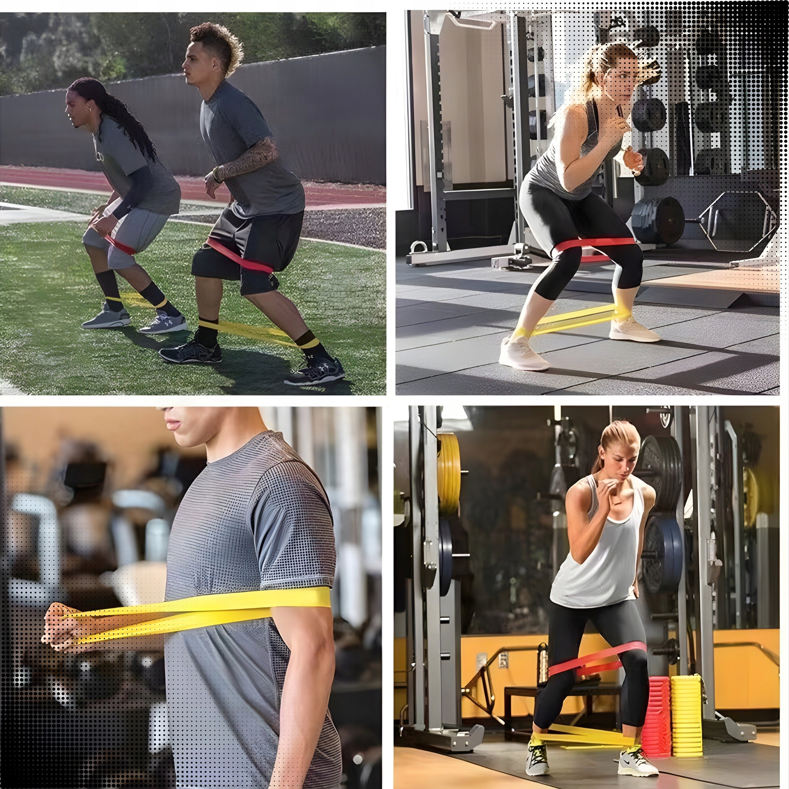 SET OF RUBBERS FOR FITNESS REHABILITATION TRAINING 5 PCS MONTESSA Model Zestaw 5 gum taśm oporowych 5903843214373