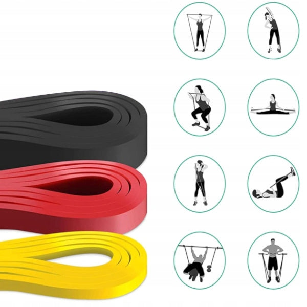 SET OF RUBBERS FOR STRENGTH TRAINING EXERCISES 3x RESISTANCE BANDS FITNES POWERBAND Packaging status original