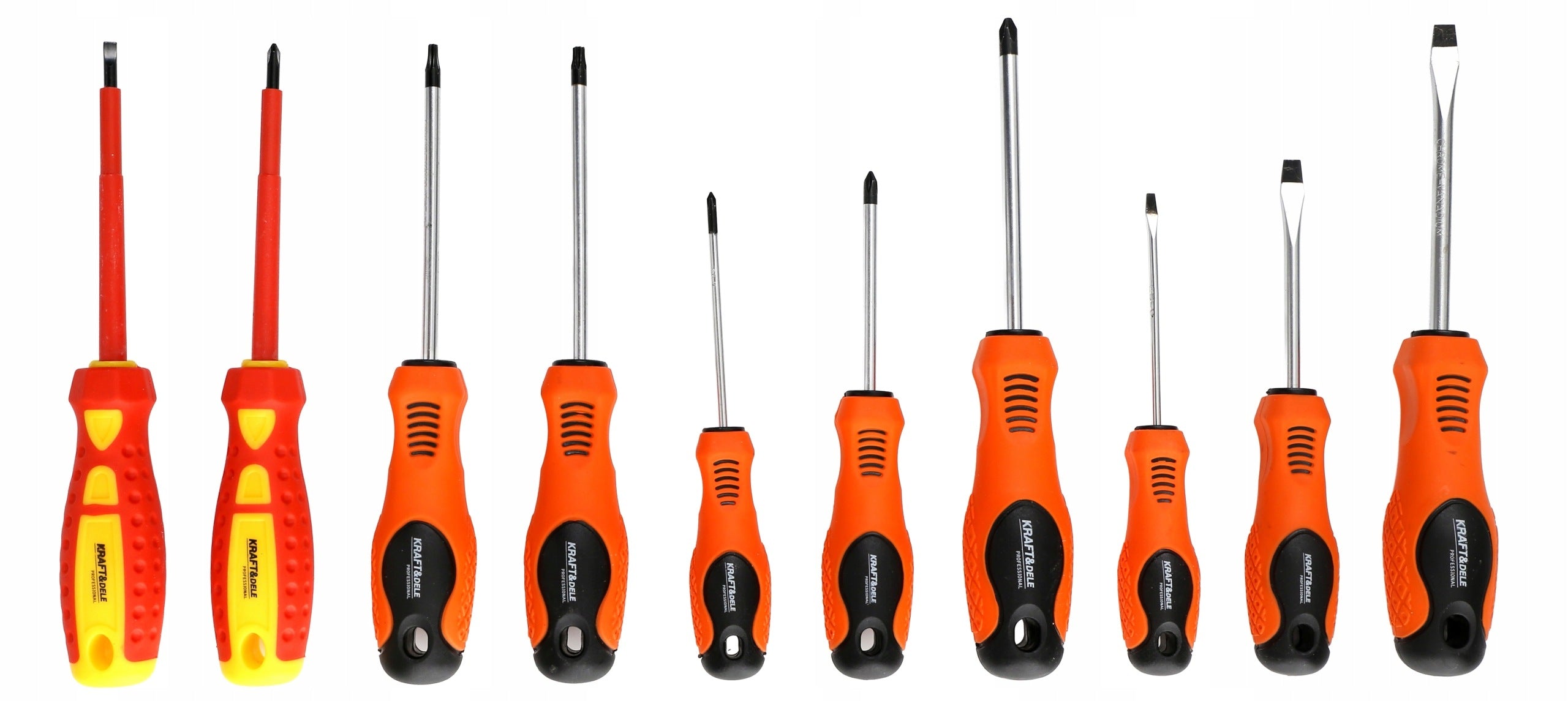 SET OF SCREWDRIVERS 10EL KD10901 Brand Kraft&Dele