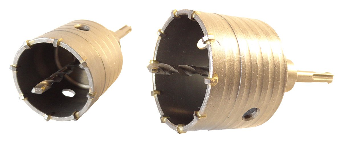 SET OF SDS CONCRETE CUTTER HOLE SAW PLUS 65mm + 80mm HOLE SAWS