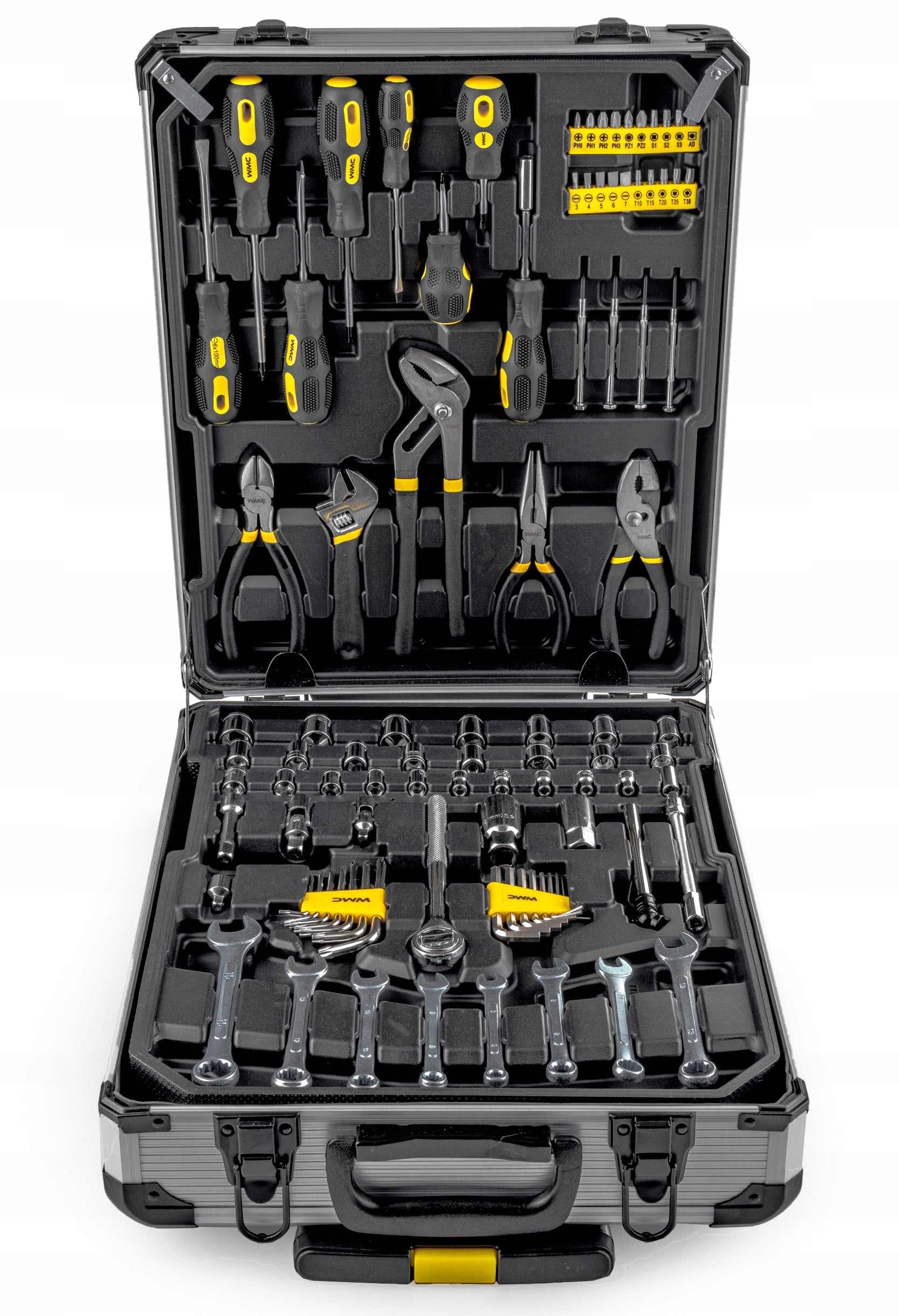 SET OF SOCKET BIT WRENCH TOOLS BOX SUITCASE ON WHEELS 186 EL Manufacturer code 47008