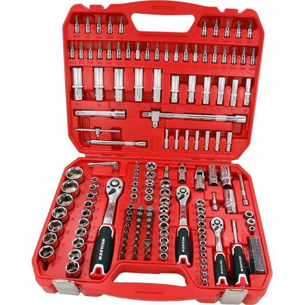 SET OF SOCKET TOOL WRENCHES TOOL CASE BITS 171el
