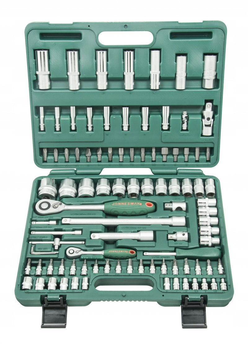 SET OF SOCKET WRENCHES 1/4'' 1/2'' 94pcs cap Jonnesway FREEBIE Brand Jonnesway