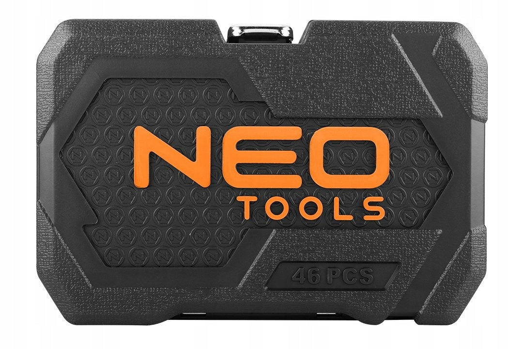 SET OF SOCKET WRENCHES 1/4'', BITS, EXTENSIONS 46PCS 10-004 NEO TOOLS Brand NEO TOOLS
