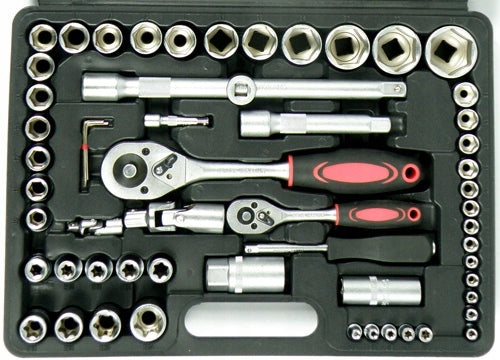SET OF SOCKET WRENCHES 108 EL. TOOLS SOCKET WRENCHES SUITCASE TORX BITS Brand Mastiff