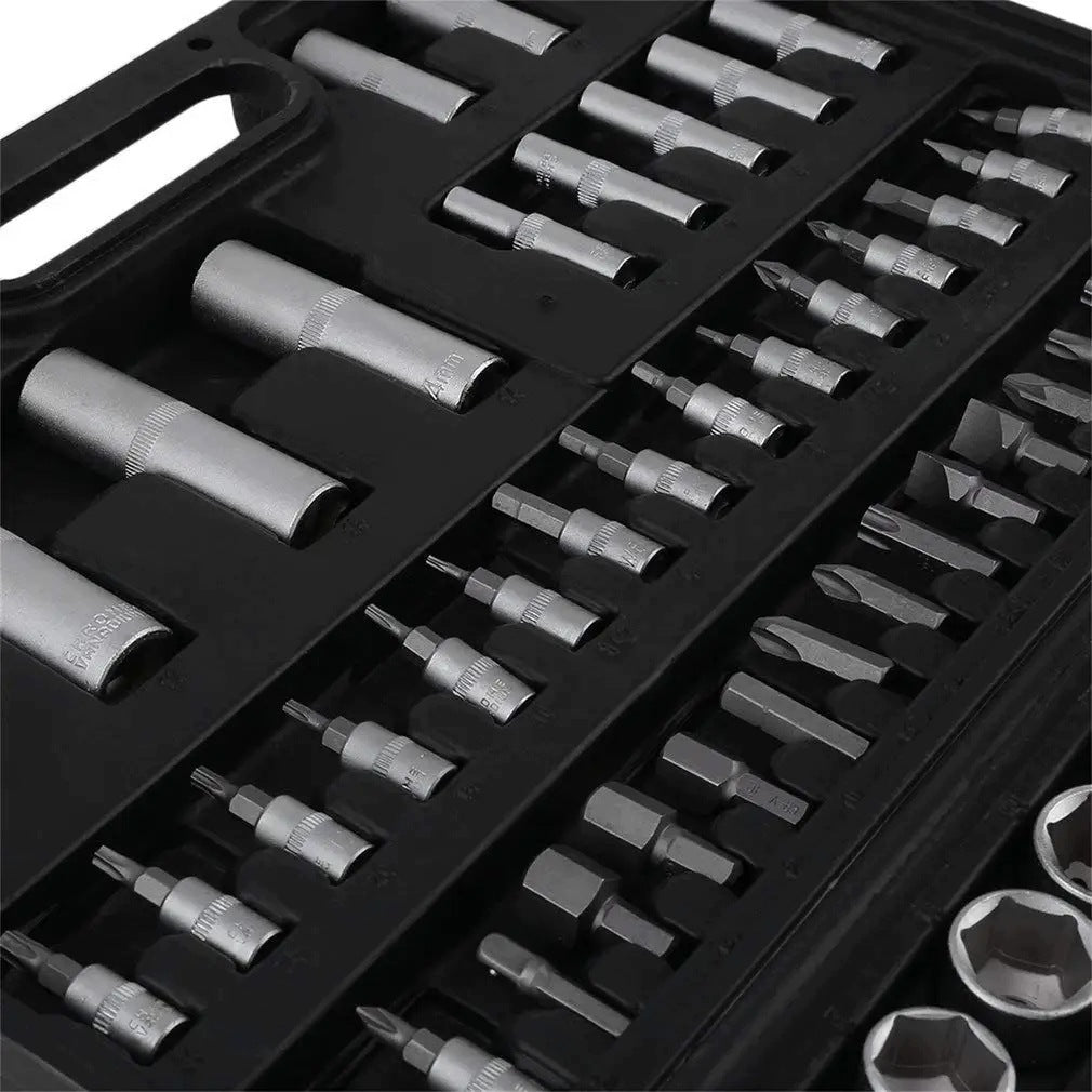 SET OF SOCKET WRENCHES 108 EL. TOOLS SOCKET WRENCHES SUITCASE TORX BITS Manufacturer code 3B#10