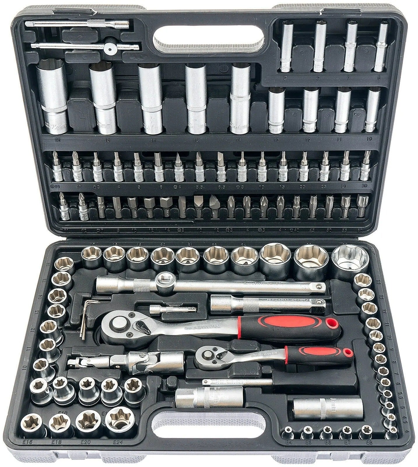 SET OF SOCKET WRENCHES 108 EL. TOOLS SOCKET WRENCHES SUITCASE TORX BITS