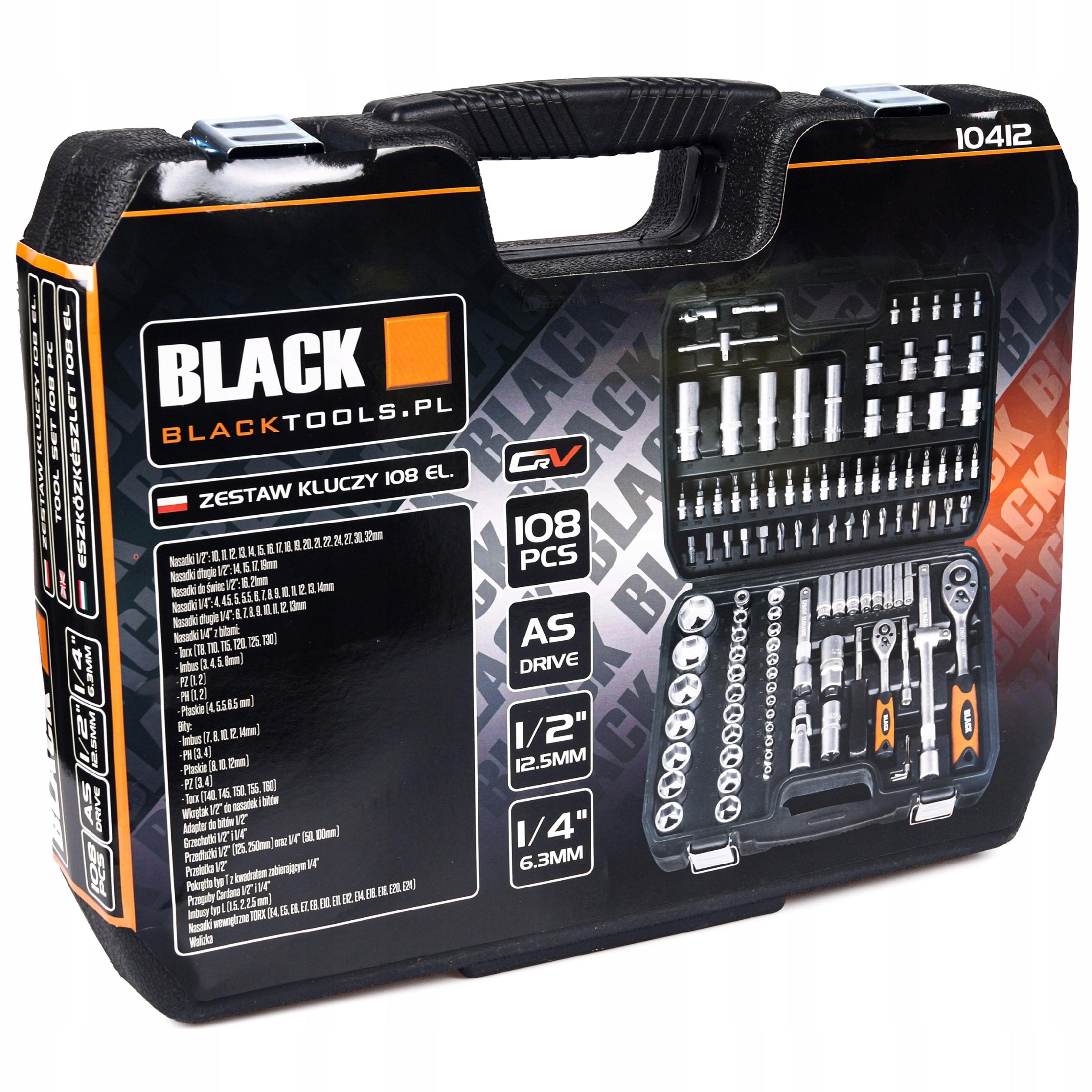 SET OF SOCKET WRENCHES 108el + 6-22 FLAT-EYE PROMO WEEKEND ONLY Brand Black