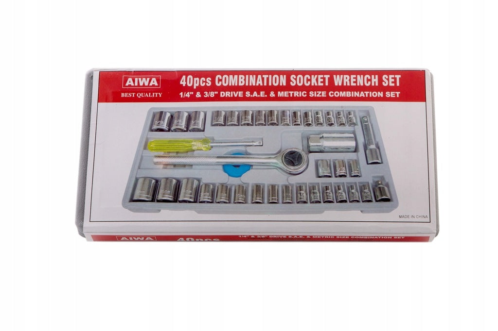 SET OF SOCKET WRENCHES 40 EL. STEEL SET EAN (GTIN) 5903002035627