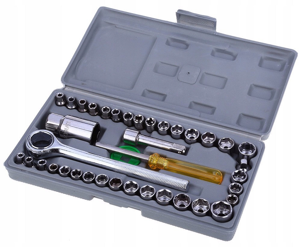 SET OF SOCKET WRENCHES 40 EL. STEEL SET Key type socket