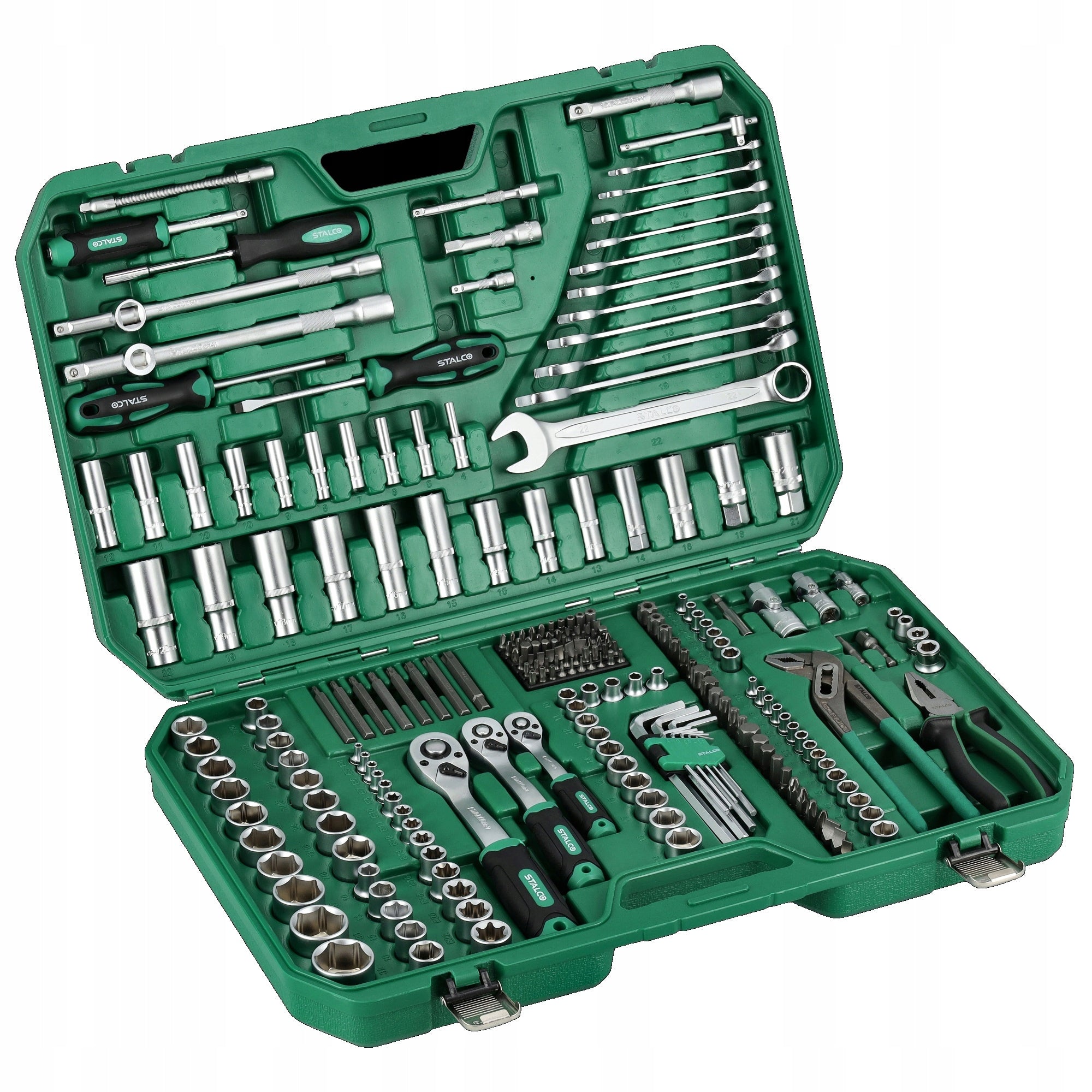 SET OF SOCKET WRENCHES AND TOOLS 1/4'' 3/8'' 1/2'' 237 el. S011100237 Brand Stalco