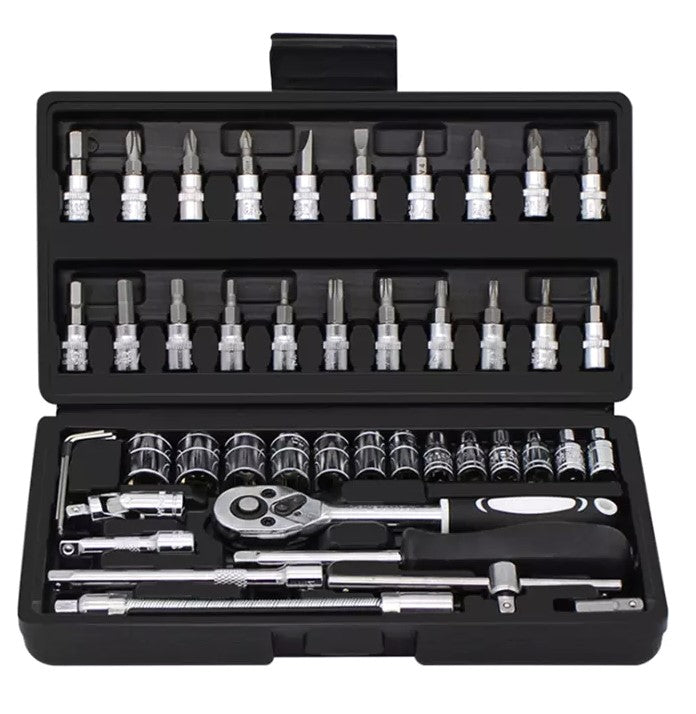 SET OF SOCKET WRENCHES BITS RATCHET ADAPTERS SOCKET WRENCHES CrV 46sz Brand no brand