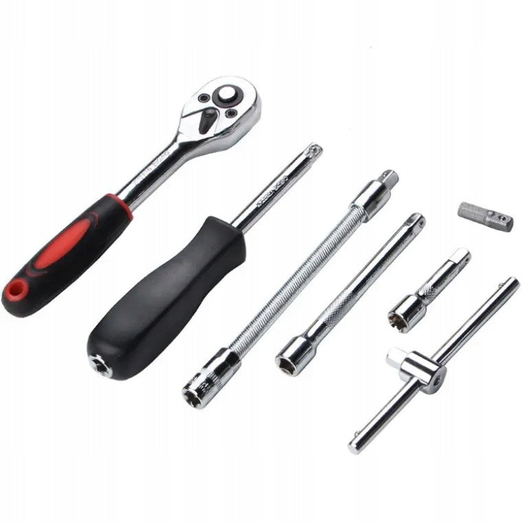 SET OF SOCKET WRENCHES BITS RATCHET ADAPTERS SOCKET WRENCHES CrV 46sz Packaging status original