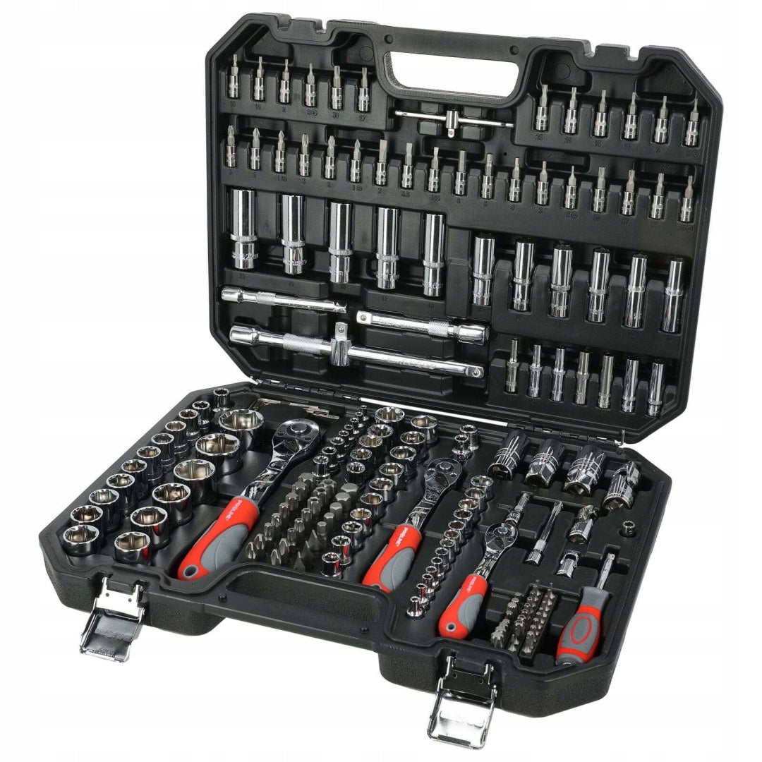 SET OF SOCKET WRENCHES IN CASE 179 ELEMENTS 1/2 3/8 1/4 TORX Proline Brand Proline