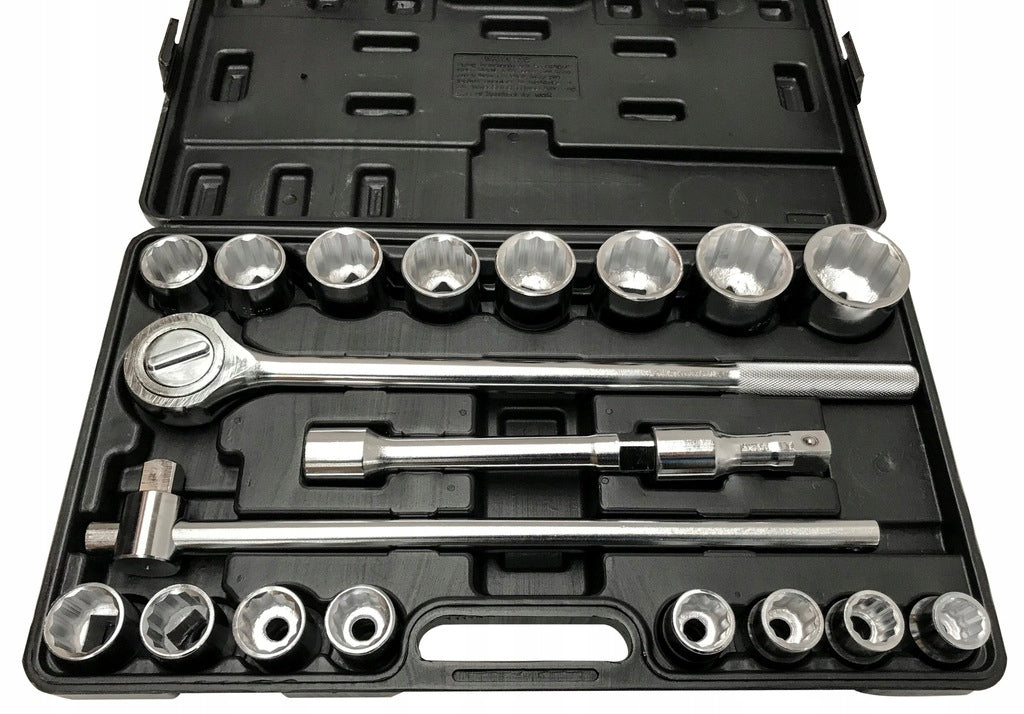 SET OF SOCKET WRENCHES LARGE 3/4 INCH SOCKET WRENCHES 21 EL LARGE TIR CRV Product weight with unit packaging 11.32 kg