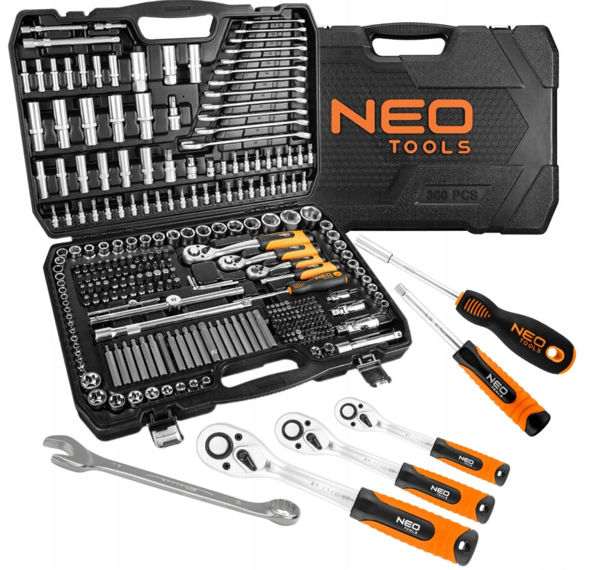 SET OF SOCKET WRENCHES NEO TOOLS TOOL CASE