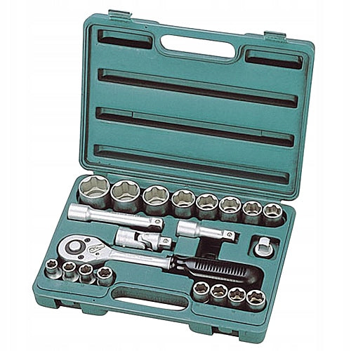 SET OF SOCKET WRENCHES RATCHET HONITON WITH CAPS 21 ELEMENTS 1/2"