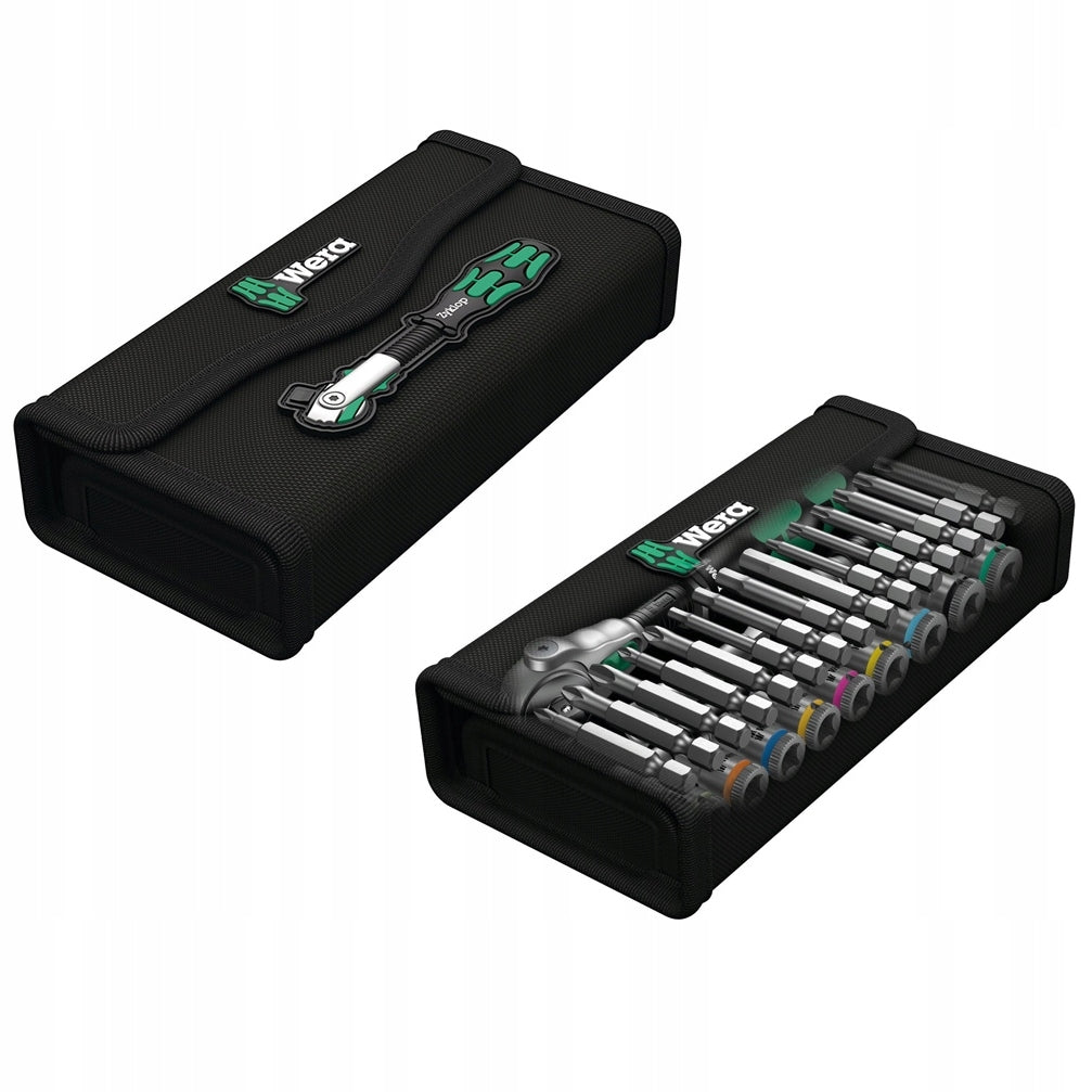 SET OF SOCKET WRENCHES SOCKETS WITH RATCHET BITS ZYKLOP WERA 05004016001 Brand Wera