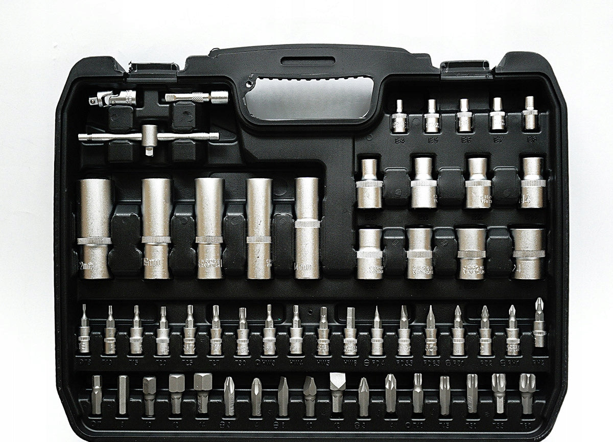 SET OF SOCKET WRENCHES TOOLS SOCKET WRENCHES 108 EL. SUITCASE TORX BITS Brand Deget