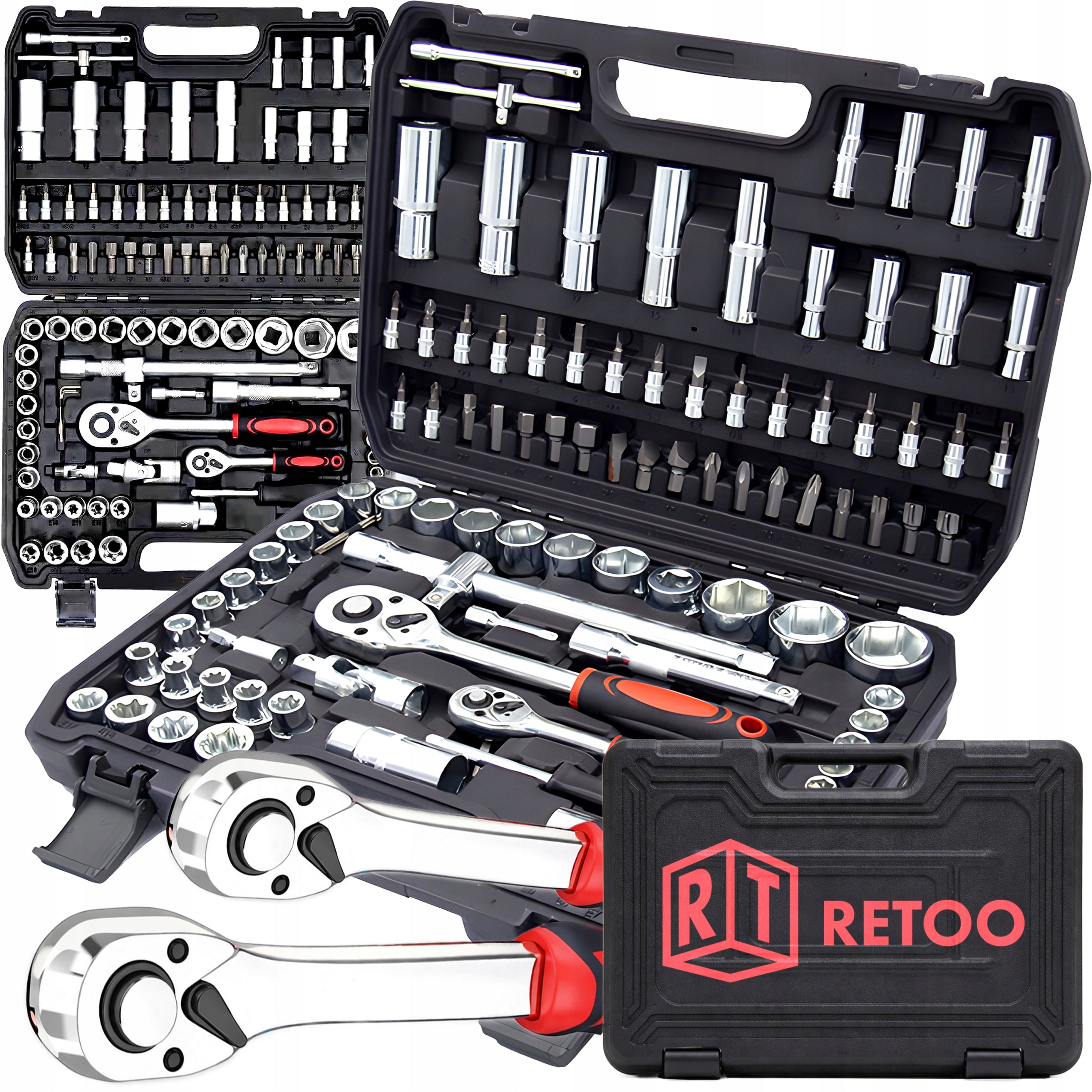 SET OF SOCKET WRENCHES TOOLS SOCKET WRENCHES 108 EL. SUITCASE TORX BITS