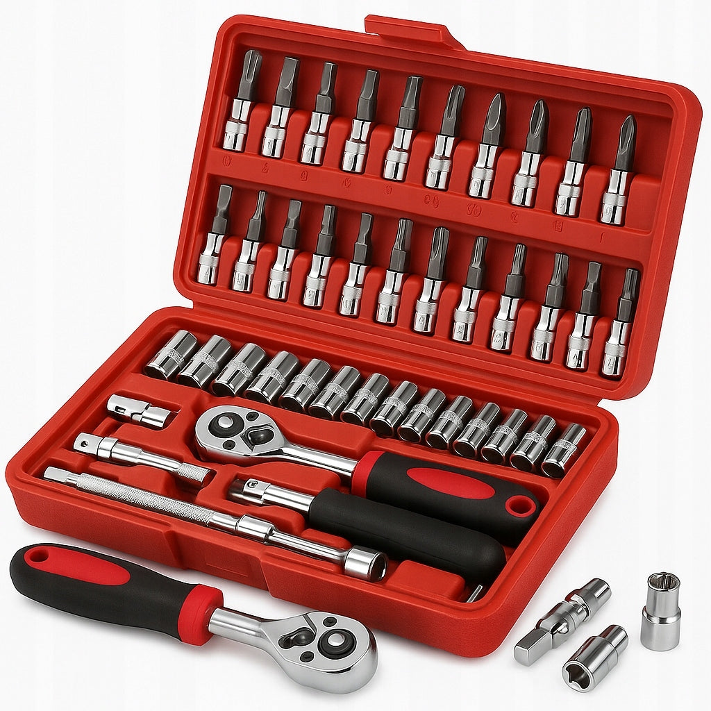 SET OF SOCKET WRENCHES TOOLS SOCKET WRENCHES 46 ELEMENTS TORX LARGE Brand Elektromet