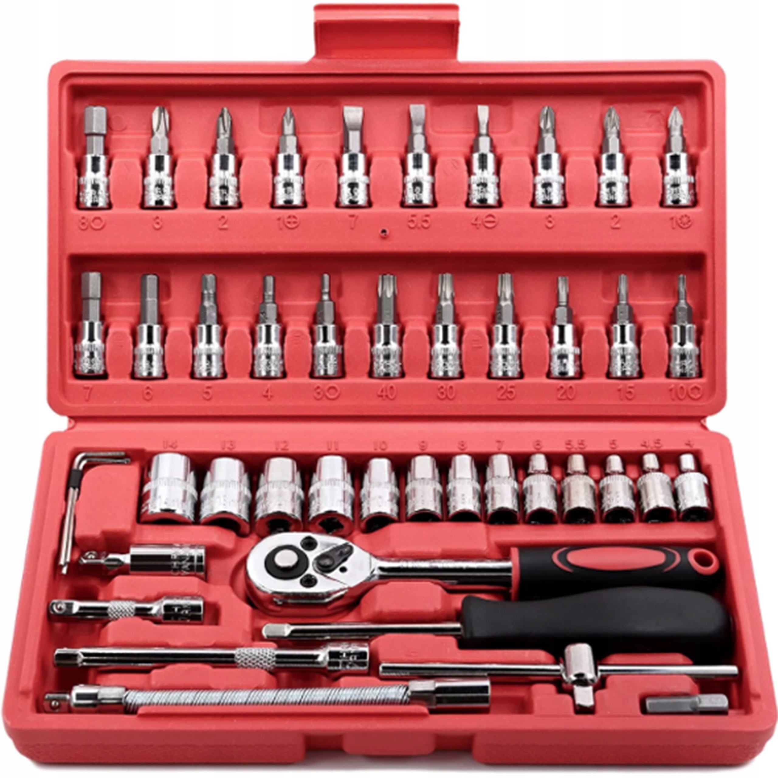 SET OF SOCKET WRENCHES TOOLS SOCKET WRENCHES 46 TORX RATCHET BITS