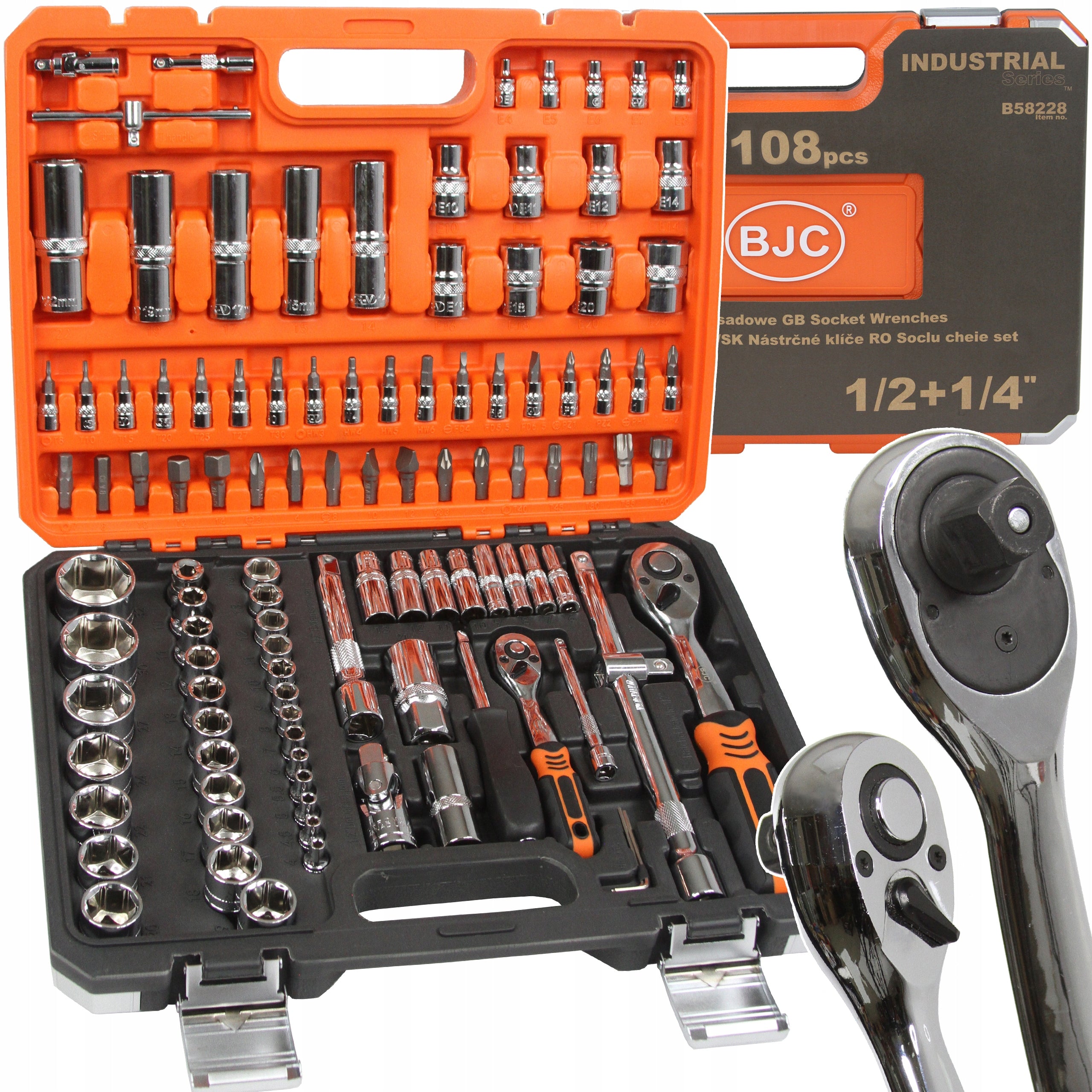 SET OF SOCKET WRENCHES TORX CAPS SUITCASE 108 ELEMENTS