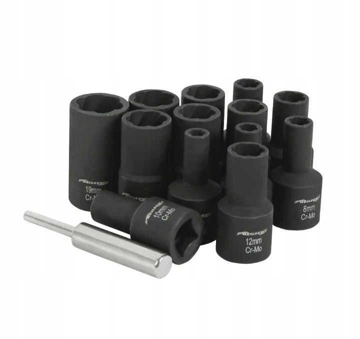 SET OF SOCKETS FOR REMOVING DAMAGED BOLTS AND NUTS 14 ELEMENTS Brand Neilsen