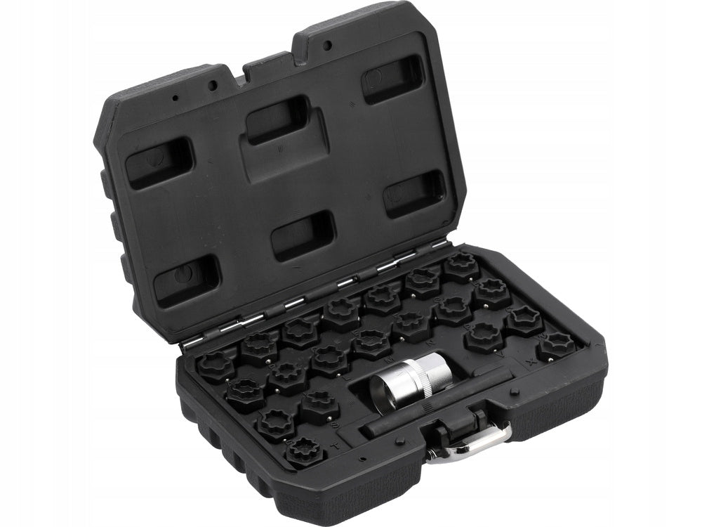 SET OF SOCKETS FOR SAFETY SCREWS AUDI 22 ELEMENTS Manufacturer code YT-060304